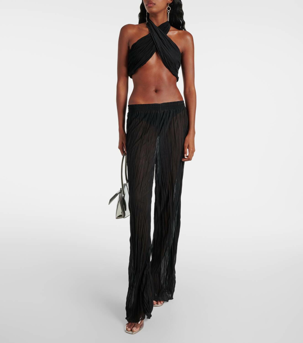 Jade Swim Aylin halterneck wrap top