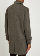 Paige Brunetti Herringbone Wool-blend Coat Brown