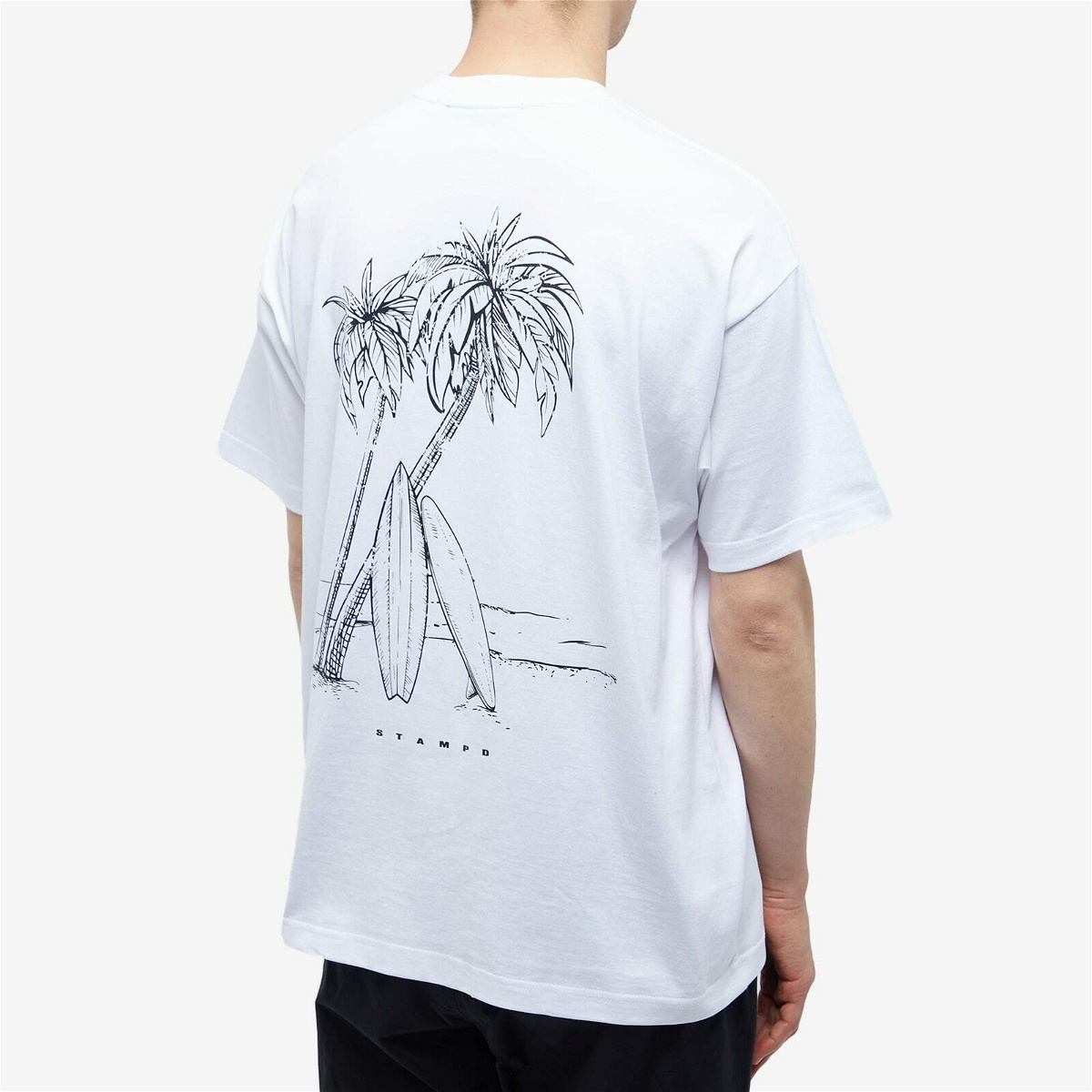 Stampd Men's Oceanside Relaxed T-Shirt in White Stampd