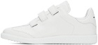 Isabel Marant White Bethy Logo Leather Sneakers