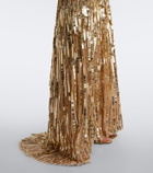 Jenny Packham Kimiko embellished halterneck gown