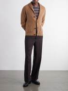 Mr P. - Ribbed Wool and Cashmere-Blend Cardigan - Brown