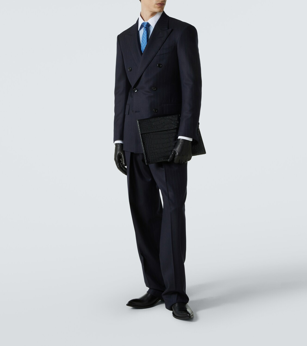 Tom Ford Croc-effect leather briefcase