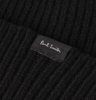 Paul Smith - Ribbed Cashmere and Wool-Blend Beanie - Black