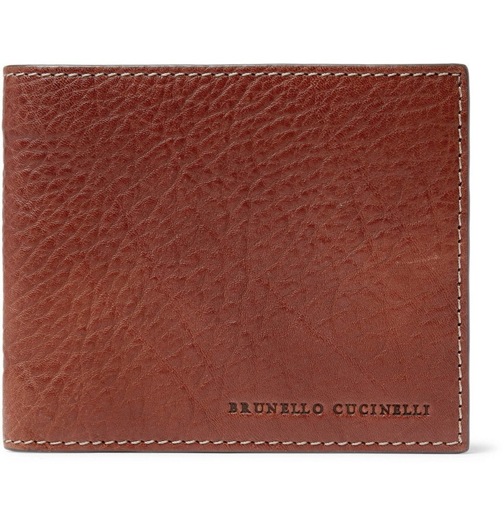 Photo: Brunello Cucinelli - Full-Grain Leather Billfold Wallet - Brown