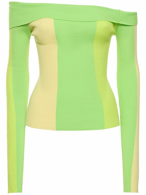 Photo: WANDLER - Polly Off-the-shoulder Long Sleeve Top