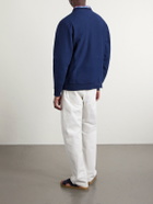 Noah - Logo-Embroidered Cotton-Jersey Sweatshirt - Blue