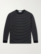 Graphpaper - Striped Wool-Jersey T-Shirt - Black