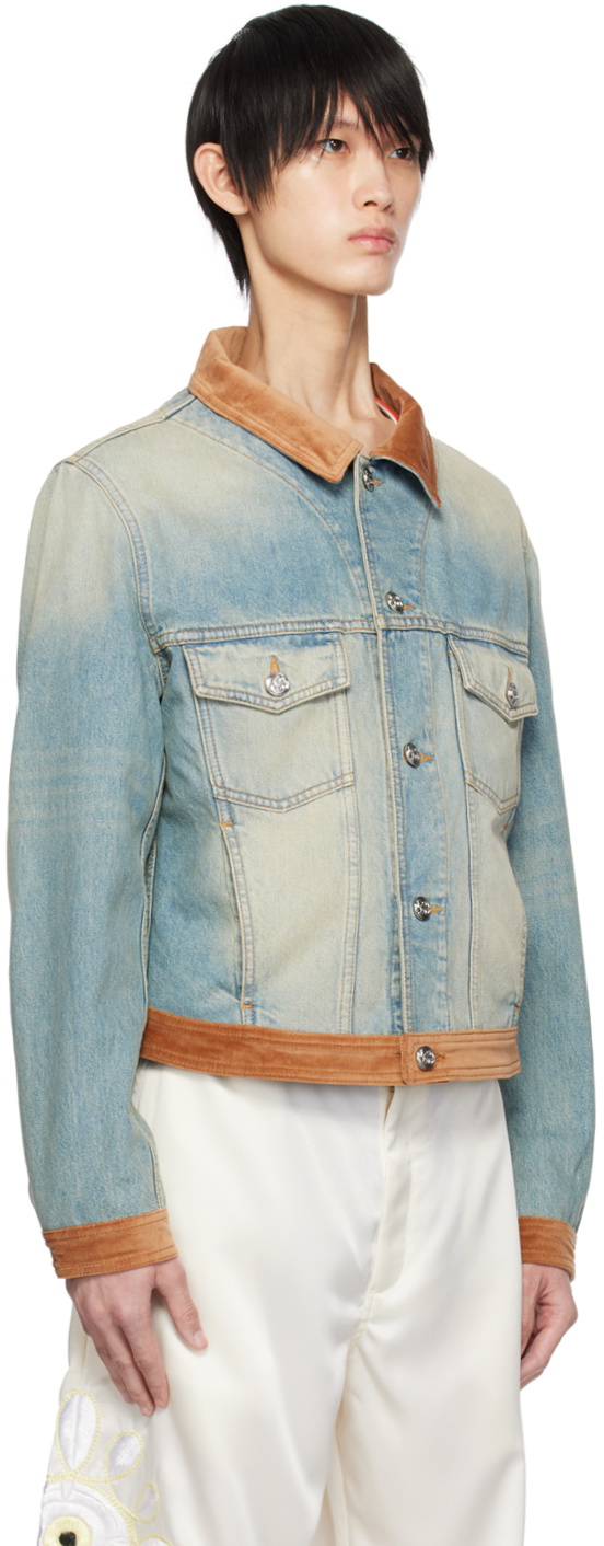 BLUEMARBLE Blue Cropped Denim Jacket