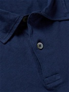 Hartford - Cotton-Jersey Polo Shirt - Blue
