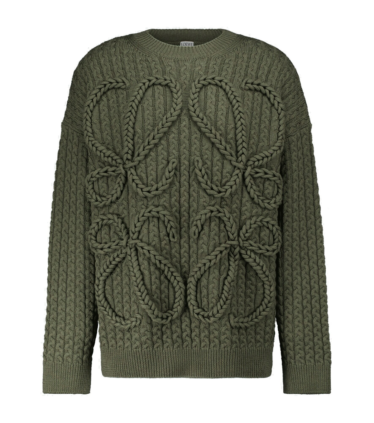 Loewe - Cable-knitted Anagram sweater Loewe