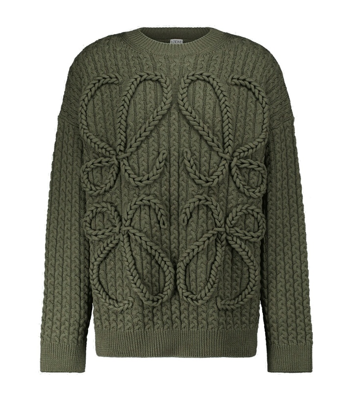 Photo: Loewe - Cable-knitted Anagram sweater
