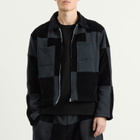 Les Tien Men's Patchwork Utility Jacket in Faded Black