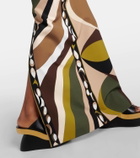 Pucci Printed back-slit maxi skirt