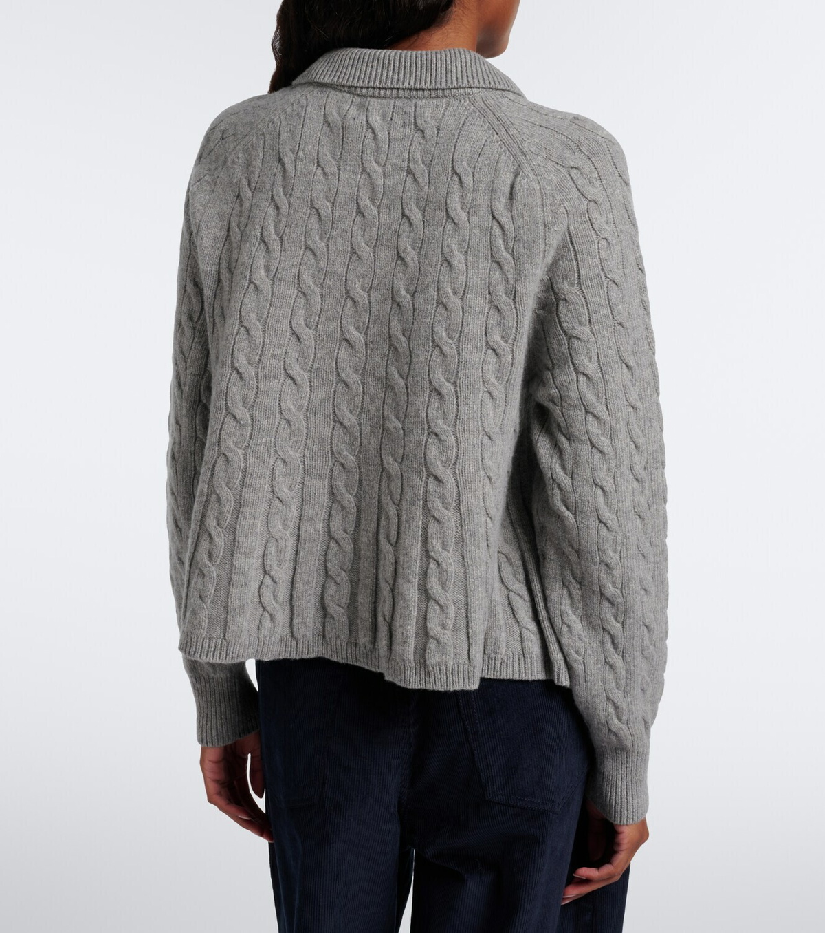 Polo Ralph Lauren Cable-knit wool and cashmere polo sweater
