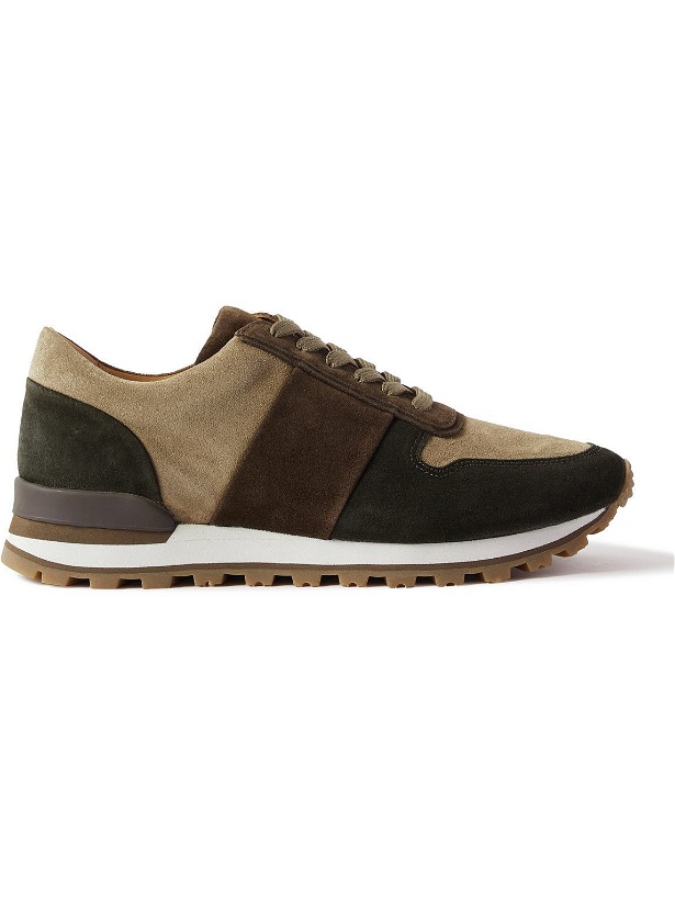 Photo: Mr P. - Panelled Suede Sneakers - Green