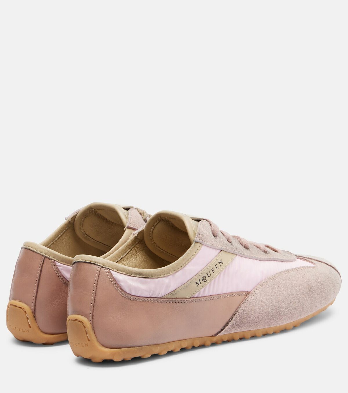 McQueen Boxe suede and leather sneakers