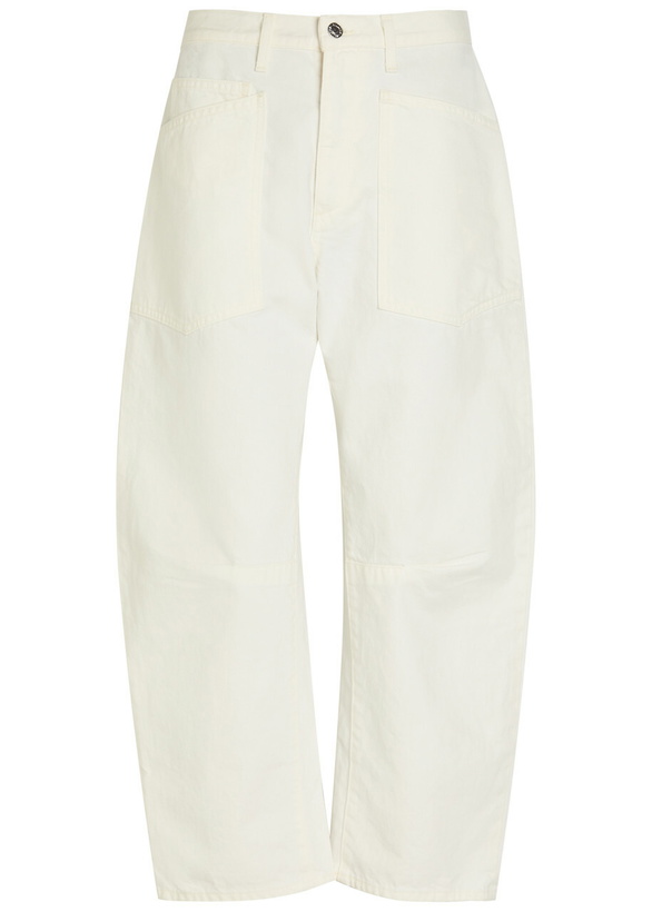 Photo: Nili Lotan Shon Barrel-leg Jeans Cream