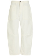 Nili Lotan Shon Barrel-leg Jeans Cream