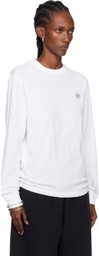 Stone Island White 2100030 Organic Cotton Jersey 'Fissato' Effect T-shirt