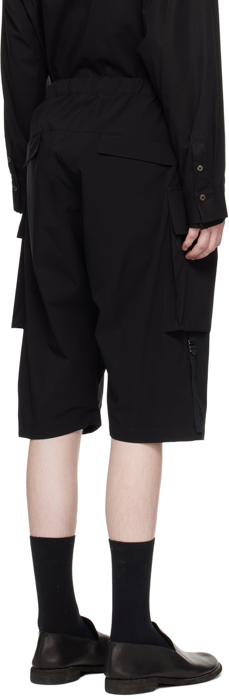 The Viridi-anne Black Water-Repellent Cargo Shorts
