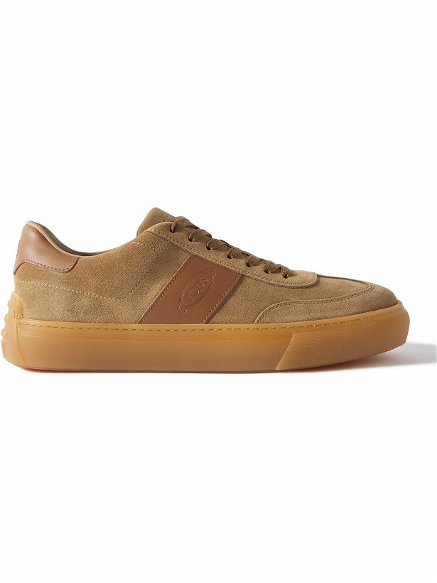 Photo: Tod's - All Bass Cass Casual 03E Leather-Trimmed Suede Sneakers - Brown