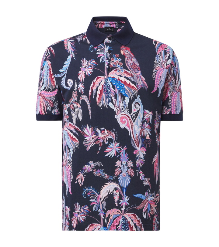 Photo: Etro Printed cotton piqué polo shirt
