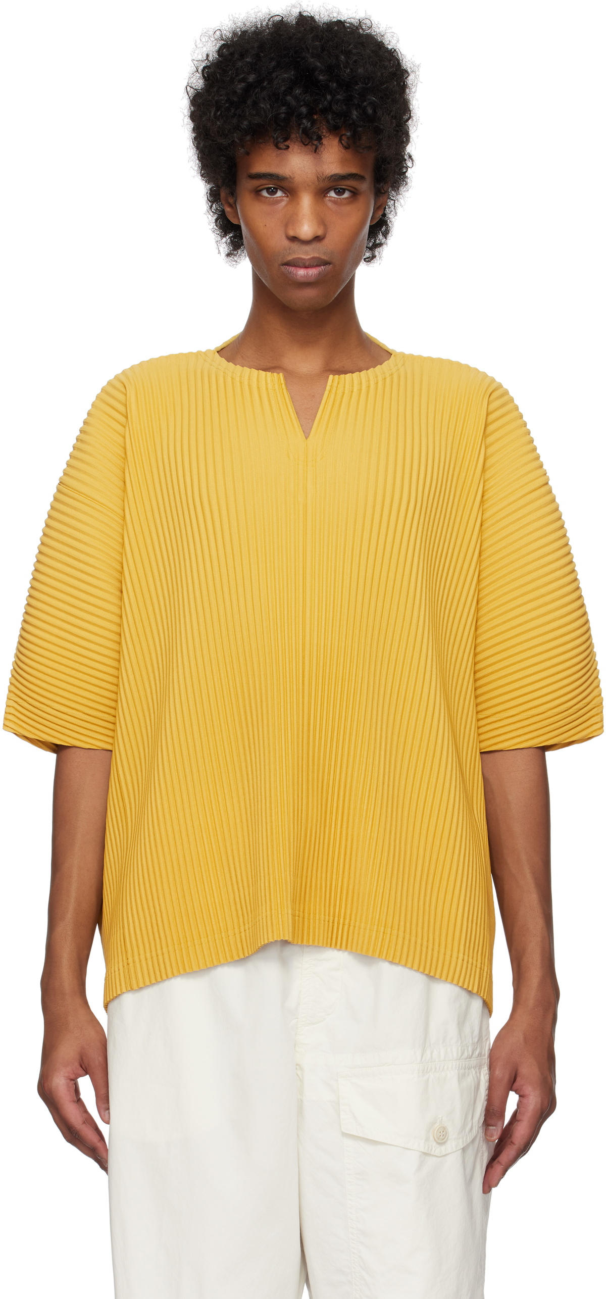 HOMME PLISSÉ ISSEY MIYAKE Yellow Kite T-shirt Homme Plisse Issey