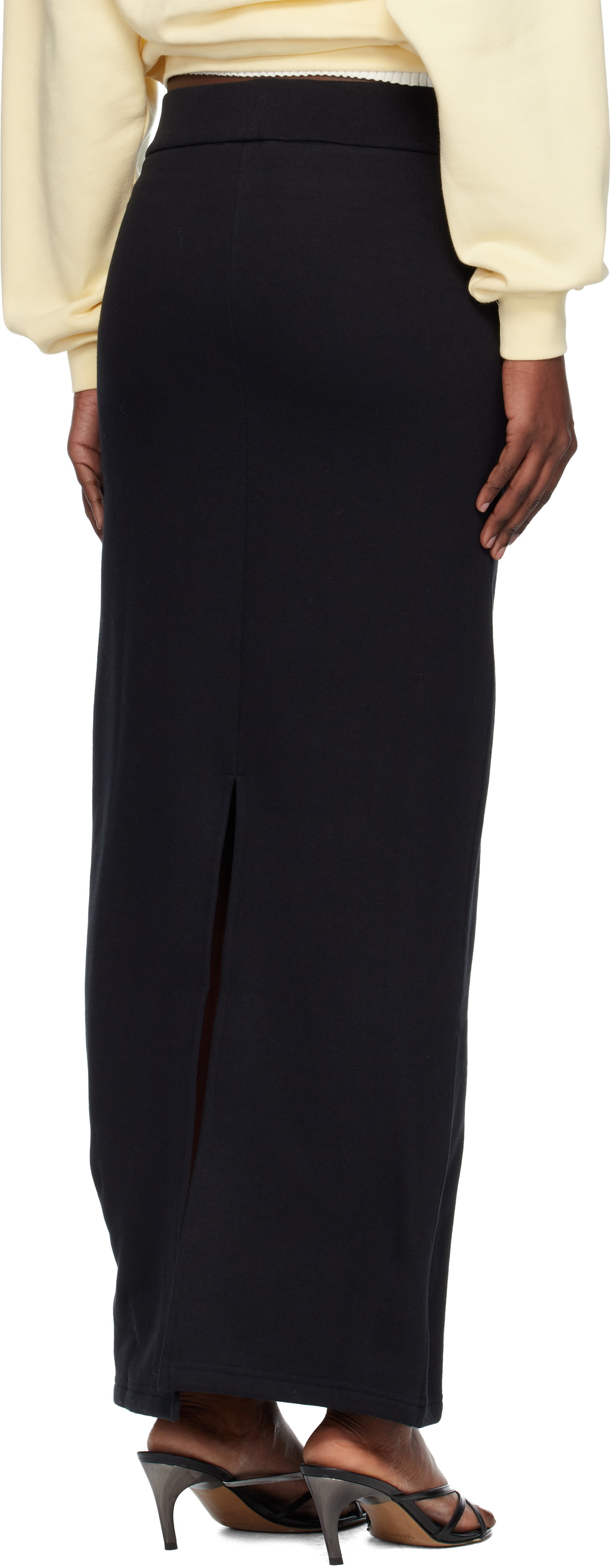 Coperni Black Jogging Midi Skirt