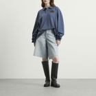Martine Rose Women's Long Sleeve Polo in Blue Navy Washed