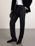 Christian Louboutin - Dandydeco Grosgrain-Trimmed Velour Loafers - Black