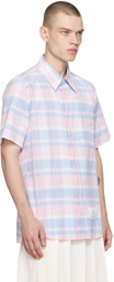 Thom Browne Blue & Pink Check Shirt