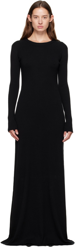 Photo: Ann Demeulemeester Black Eva Long Open Back Knitted Maxi Dress
