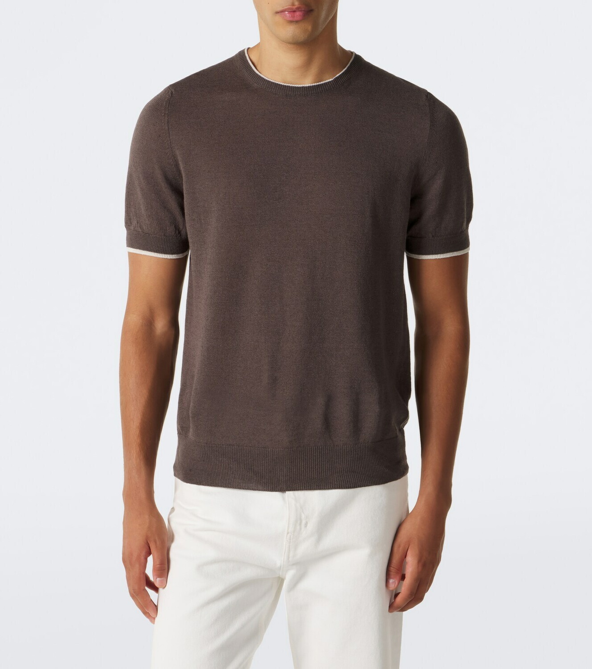 Fedeli Knitted linen and cotton sweater