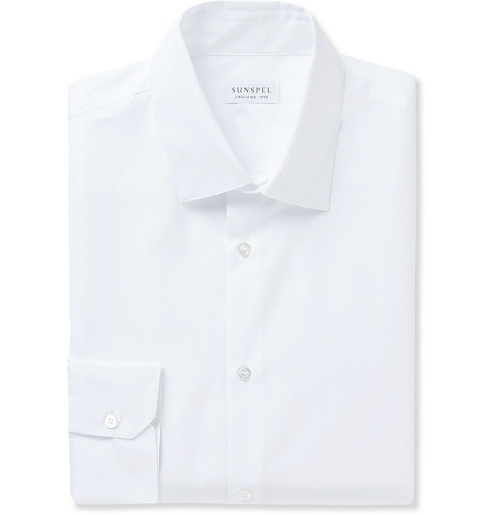 Photo: Sunspel - Ian Fleming Sea Island Cotton-Poplin Shirt - White