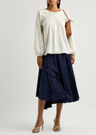 High Give Chase Satin Blouse Cream