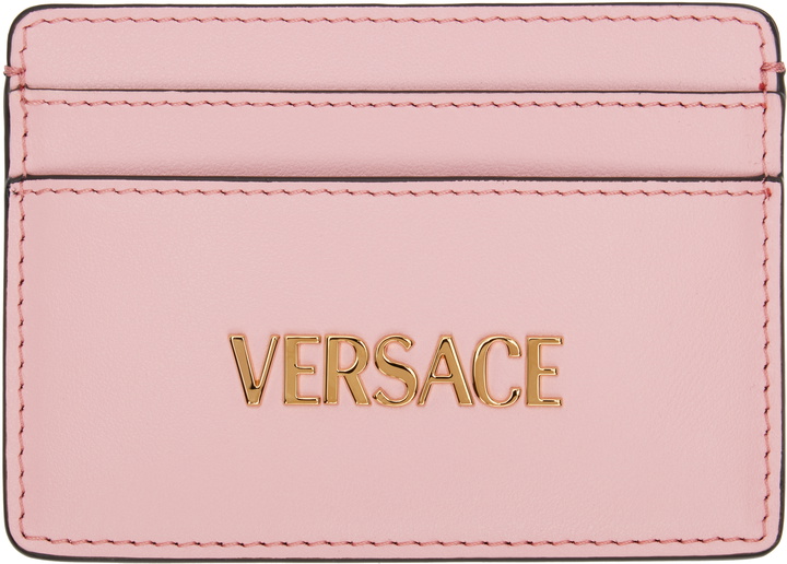Photo: Versace Pink 'Versace' Tag Card Holder