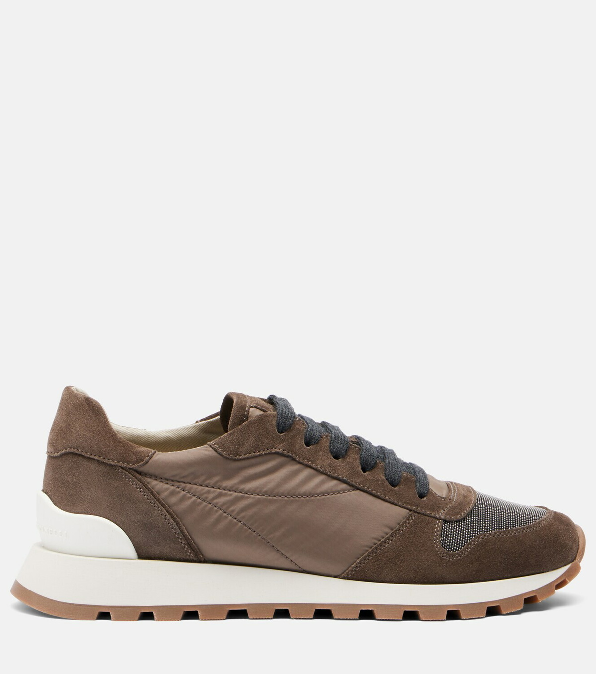 Brunello Cucinelli Monili suede-trimmed sneakers