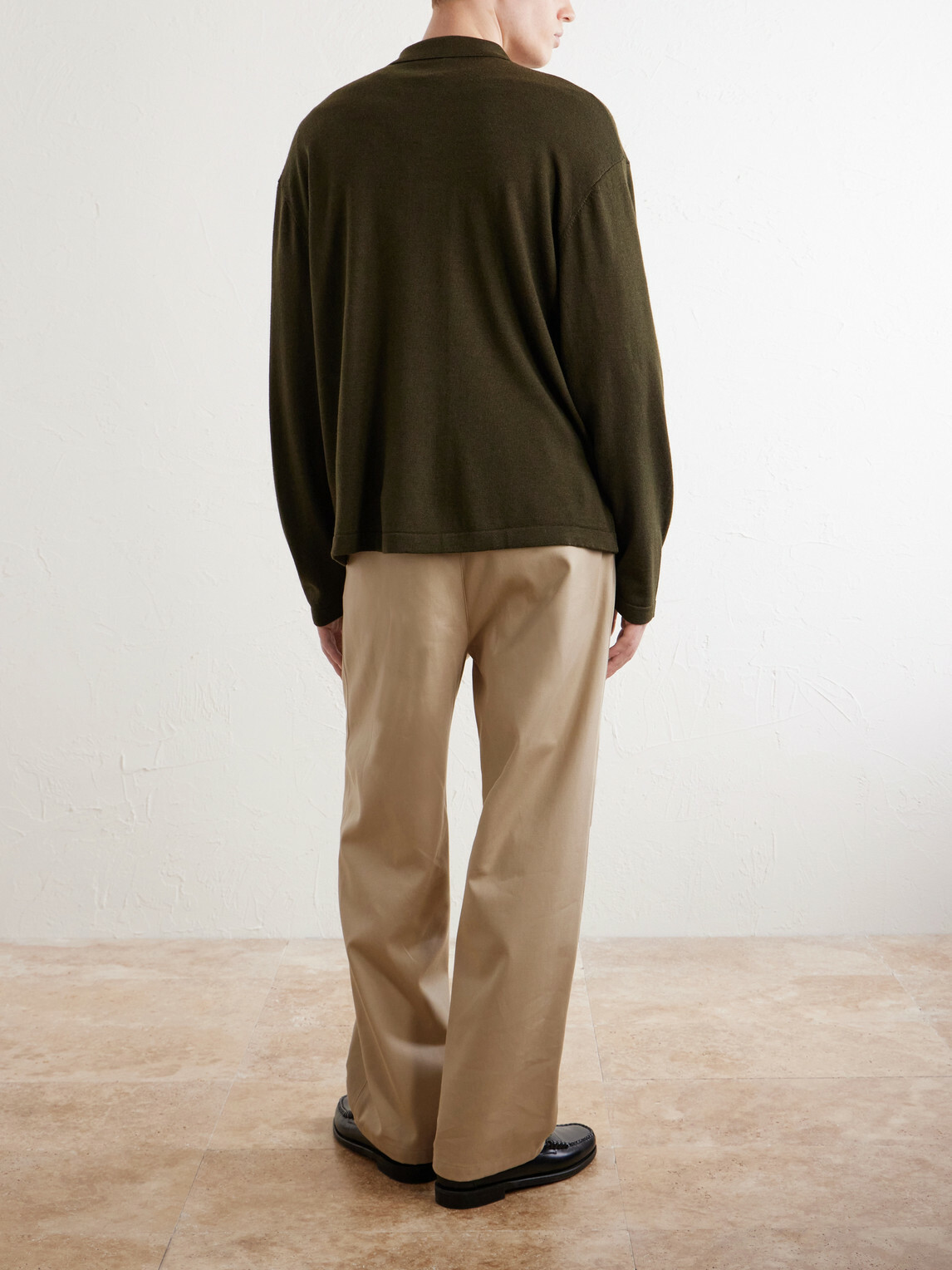 Officine Générale - Bay Merino Wool Polo Shirt - Green
