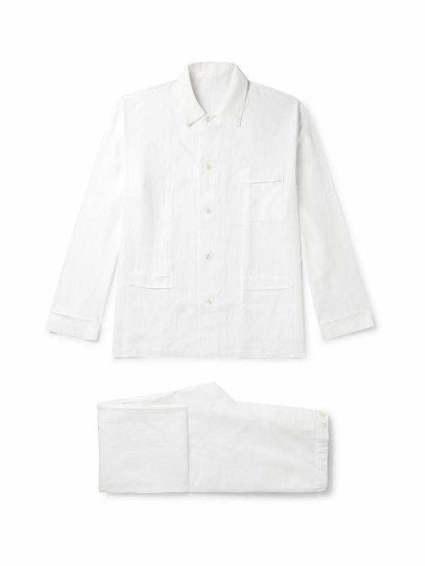 Photo: Anderson & Sheppard - Linen Pyjama Set - White