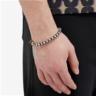 Dries Van Noten Men's Split Link Bracelet in Silver Brass