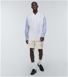 Wales Bonner - Cassette striped linen and cotton shorts