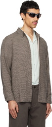 POST ARCHIVE FACTION (PAF) Taupe Zip Archive Shirt