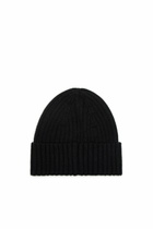 Diesel Rib-knit beanie with logo patch - Knit caps - Unisex - Black