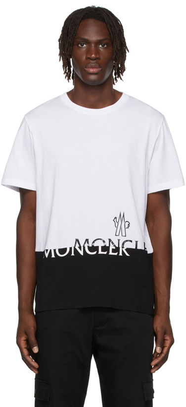 Photo: Moncler White & Black Logo T-Shirt