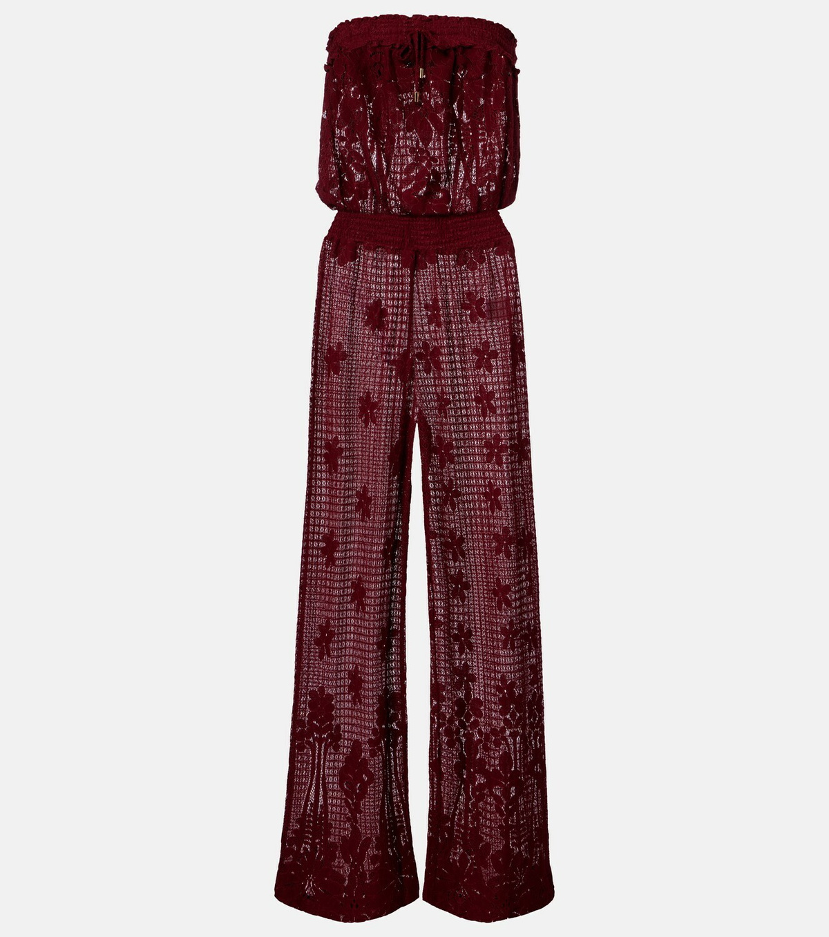 Melissa Odabash Viv cotton-blend lace jumpsuit