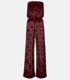 Melissa Odabash Viv cotton-blend lace jumpsuit
