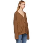 Toteme Brown Ribbed Vinci Cardigan
