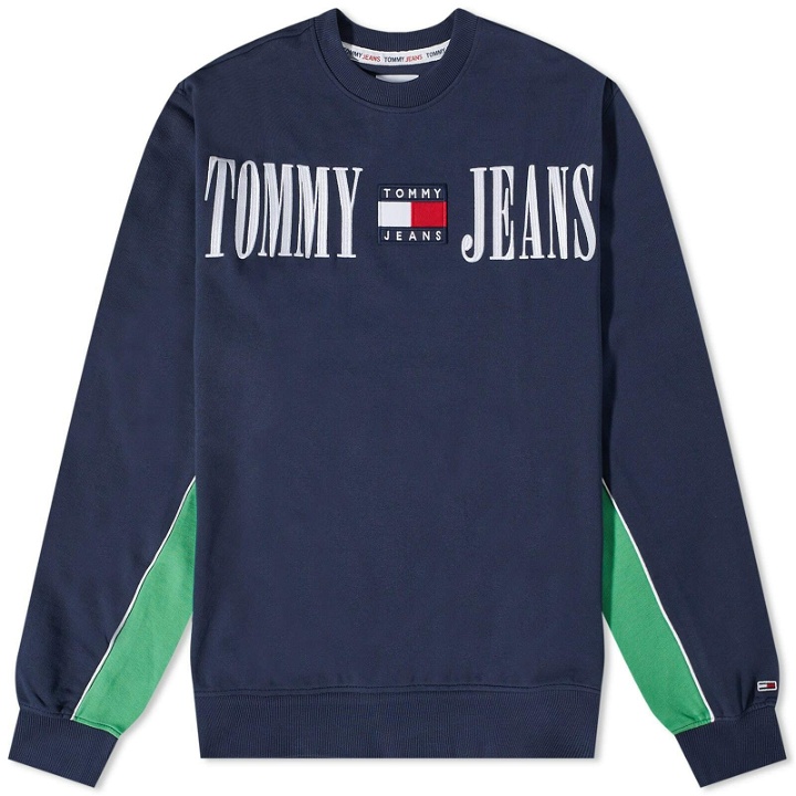 Photo: Tommy Jeans Men's Archive Logo Crew Sweat in Twilight Navy