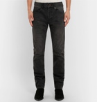 Saint Laurent - Slim-Fit 17cm Hem Denim Jeans - Men - Black